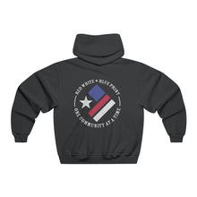 Load image into Gallery viewer, Red White and Blueprint Logo Hooded Sweatshirt

