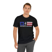 Load image into Gallery viewer, Red White &amp; Blueprint Black Militia Logo Tee
