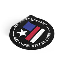 Load image into Gallery viewer, Red White &amp; Blueprint Logo Sticker
